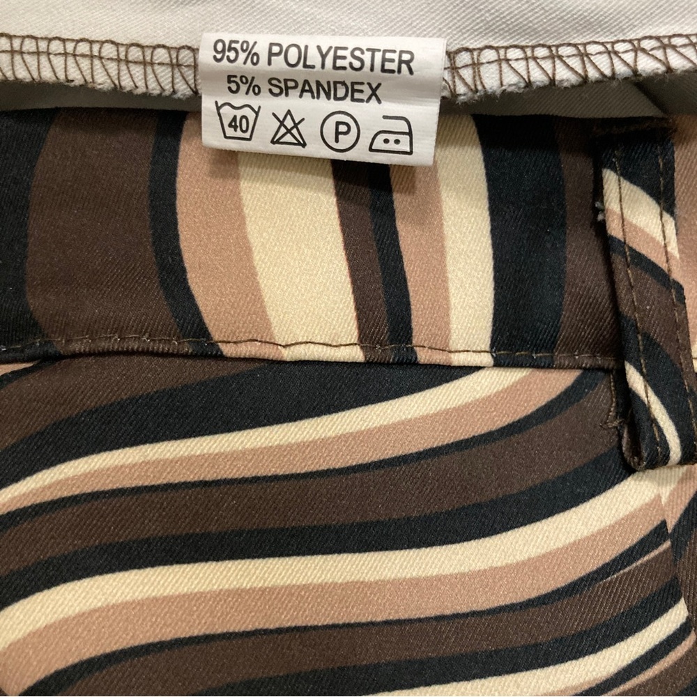 Motel Rocks Zoven 70s Ripple Print Pants - Size Large - Picture 8 of 9